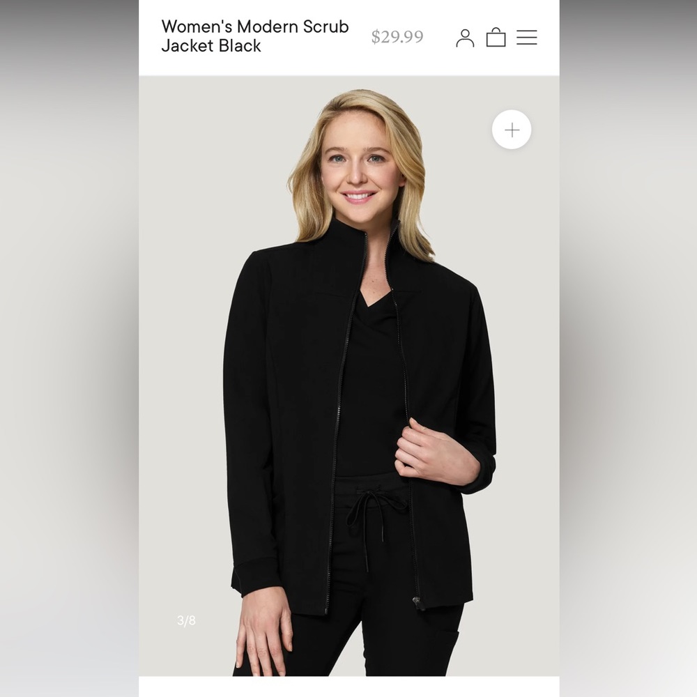 Women’s Modern Scrub Jacket Black